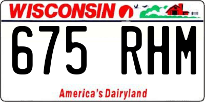 WI license plate 675RHM