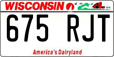 WI license plate 675RJT
