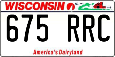 WI license plate 675RRC