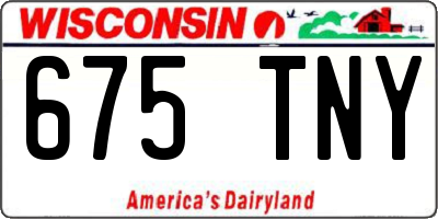 WI license plate 675TNY