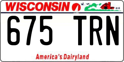 WI license plate 675TRN