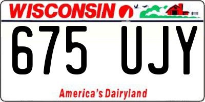 WI license plate 675UJY