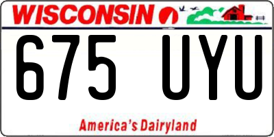 WI license plate 675UYU