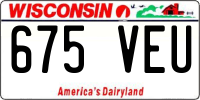 WI license plate 675VEU
