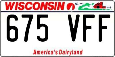 WI license plate 675VFF