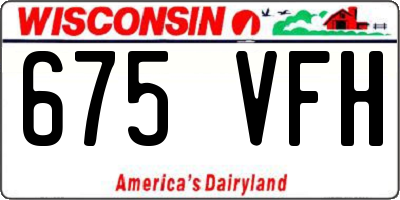 WI license plate 675VFH