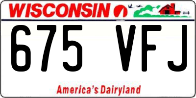 WI license plate 675VFJ