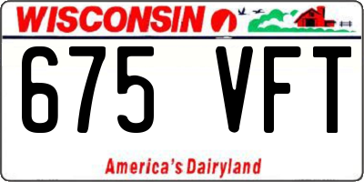WI license plate 675VFT