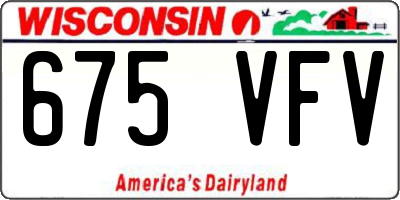 WI license plate 675VFV