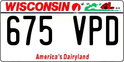 WI license plate 675VPD