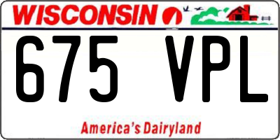 WI license plate 675VPL