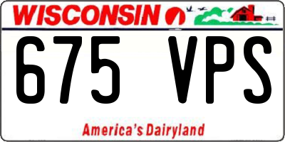 WI license plate 675VPS