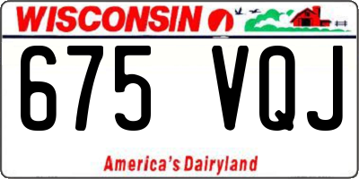 WI license plate 675VQJ