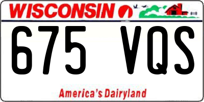 WI license plate 675VQS