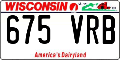 WI license plate 675VRB