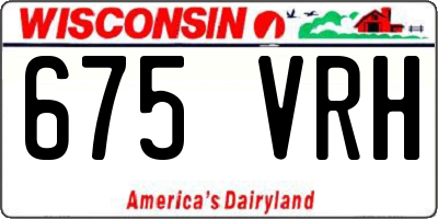WI license plate 675VRH