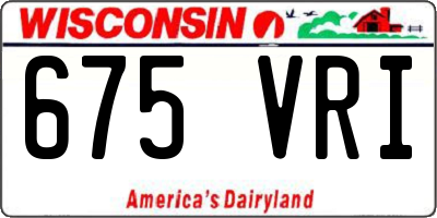 WI license plate 675VRI