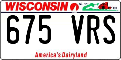 WI license plate 675VRS