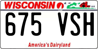 WI license plate 675VSH