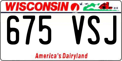 WI license plate 675VSJ