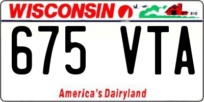 WI license plate 675VTA