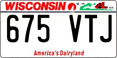 WI license plate 675VTJ