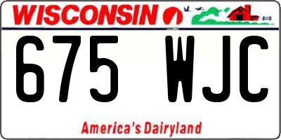 WI license plate 675WJC