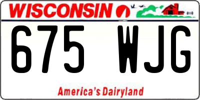 WI license plate 675WJG