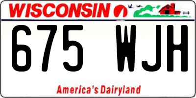 WI license plate 675WJH