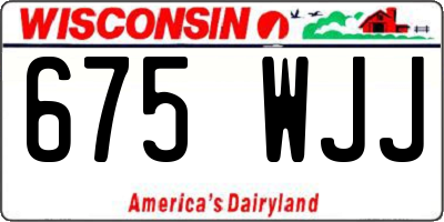 WI license plate 675WJJ