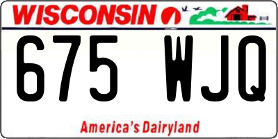 WI license plate 675WJQ