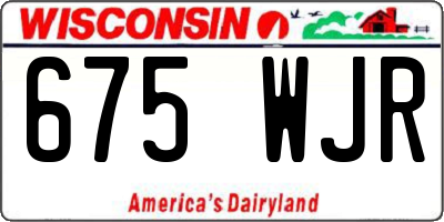 WI license plate 675WJR