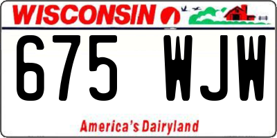 WI license plate 675WJW