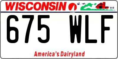 WI license plate 675WLF