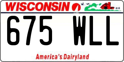 WI license plate 675WLL