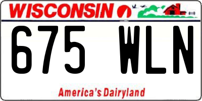 WI license plate 675WLN