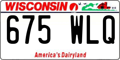 WI license plate 675WLQ