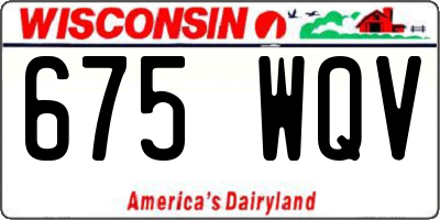 WI license plate 675WQV