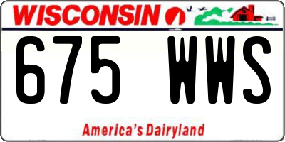 WI license plate 675WWS