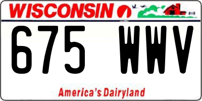 WI license plate 675WWV