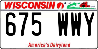 WI license plate 675WWY