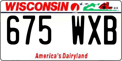 WI license plate 675WXB