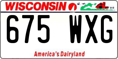 WI license plate 675WXG