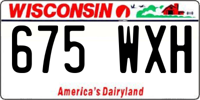 WI license plate 675WXH