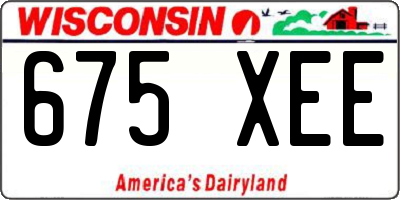 WI license plate 675XEE