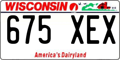 WI license plate 675XEX