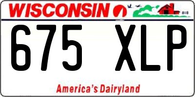 WI license plate 675XLP