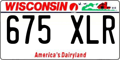 WI license plate 675XLR