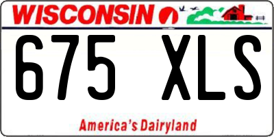 WI license plate 675XLS