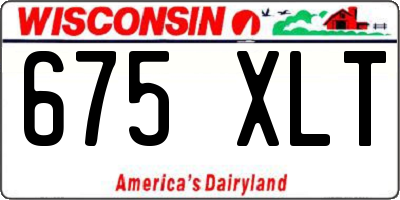 WI license plate 675XLT